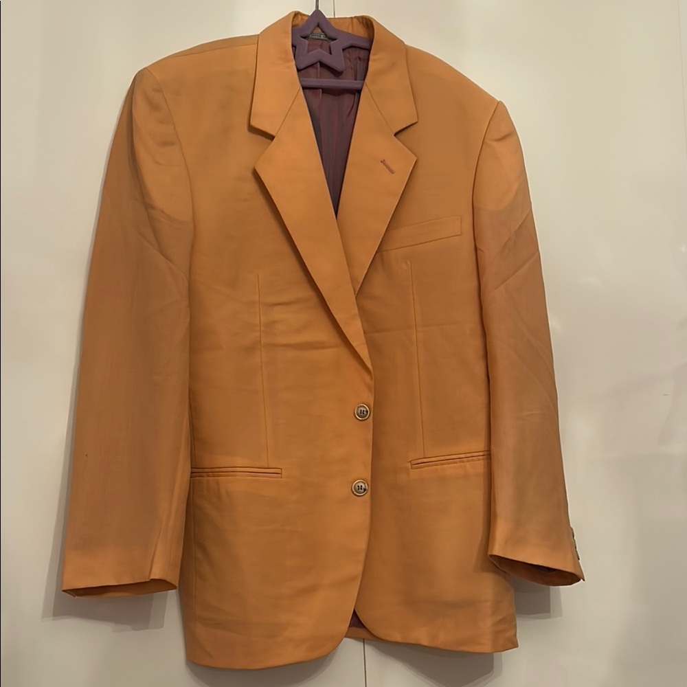 Men's Coral Linen Blazer